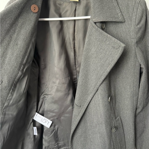 LOFT Gray Pea Coat Timeless - Picture 6 of 8